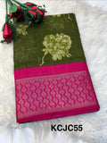 Fancy cotton blend saree with blouse and budget-friendly pricing (KCJC55)