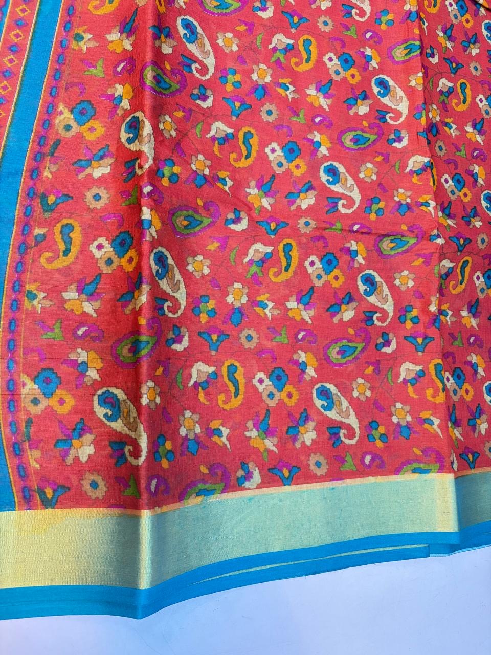 Karishma Cotton Saree with Blouse and Gorgeous look.(KCKC18)