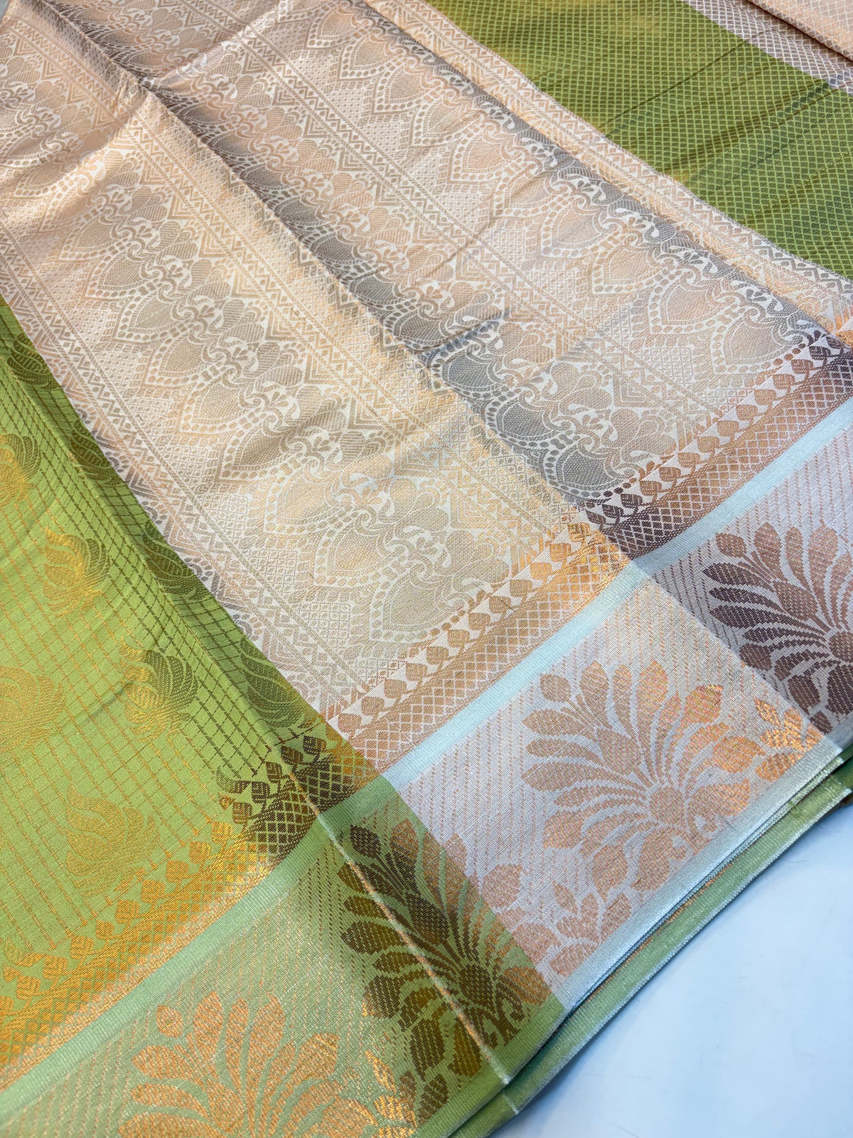 Fancy Tissue Border Silk Saree for Premium Look (KCBF35)