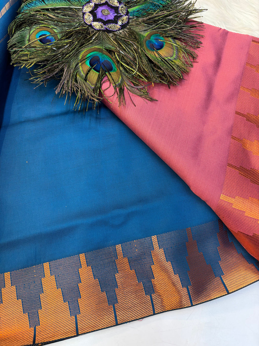 Plain Saree Contrast Border -(KCBF008)