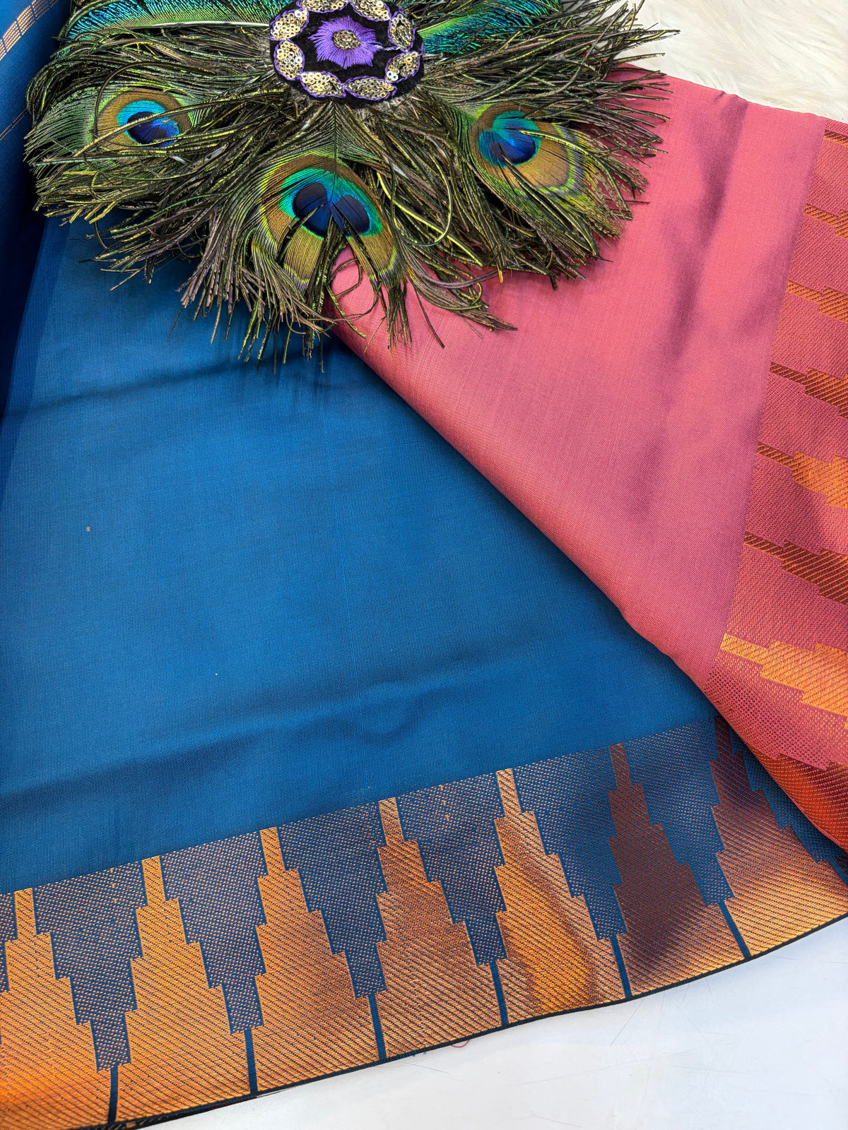 Plain Saree Contrast Border -(KCBF008)