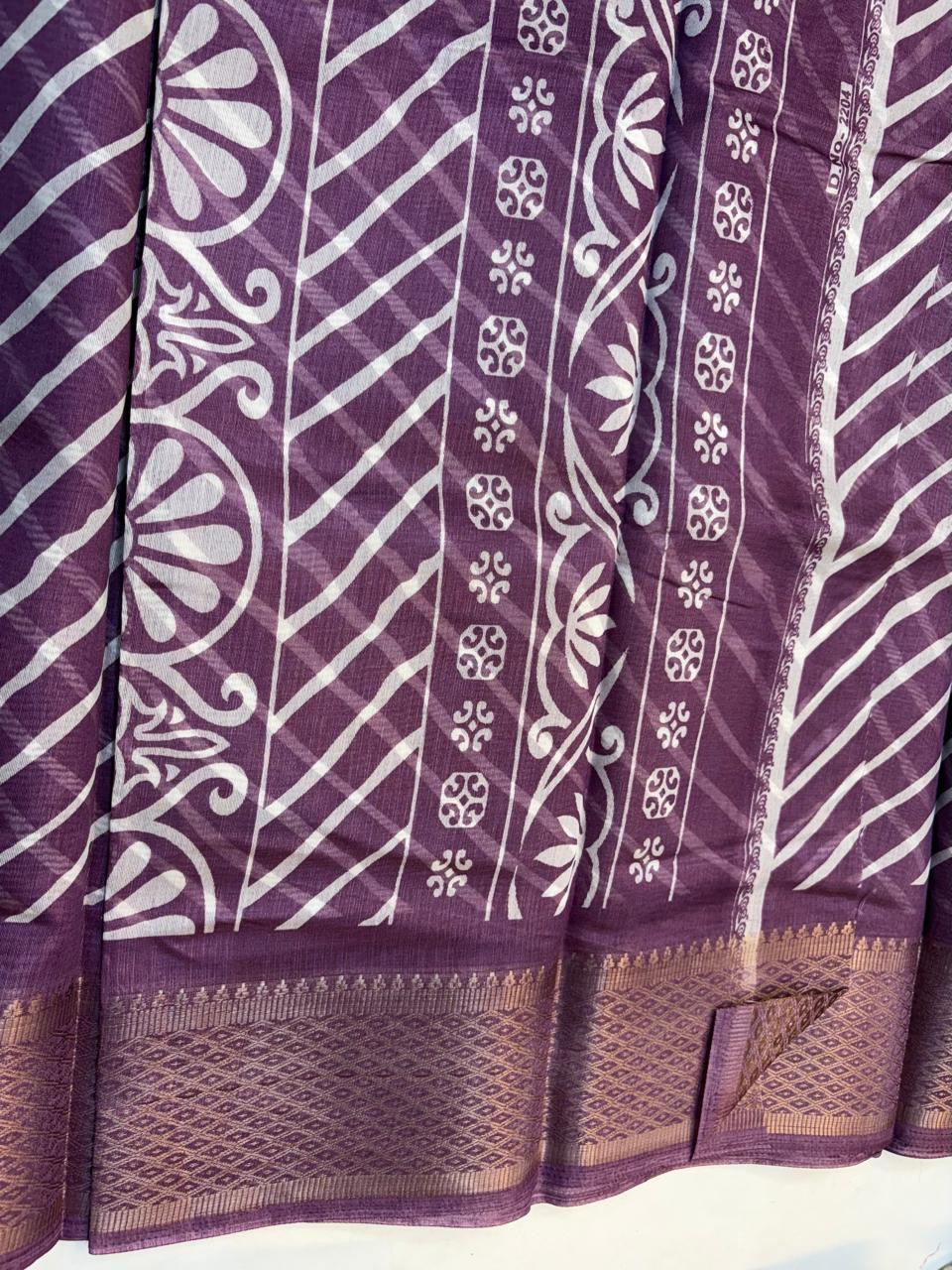 Fancy Cotton Blend Saree With Blouse, Fabulous Look and Budget-friendly pricing.(KCJC38)