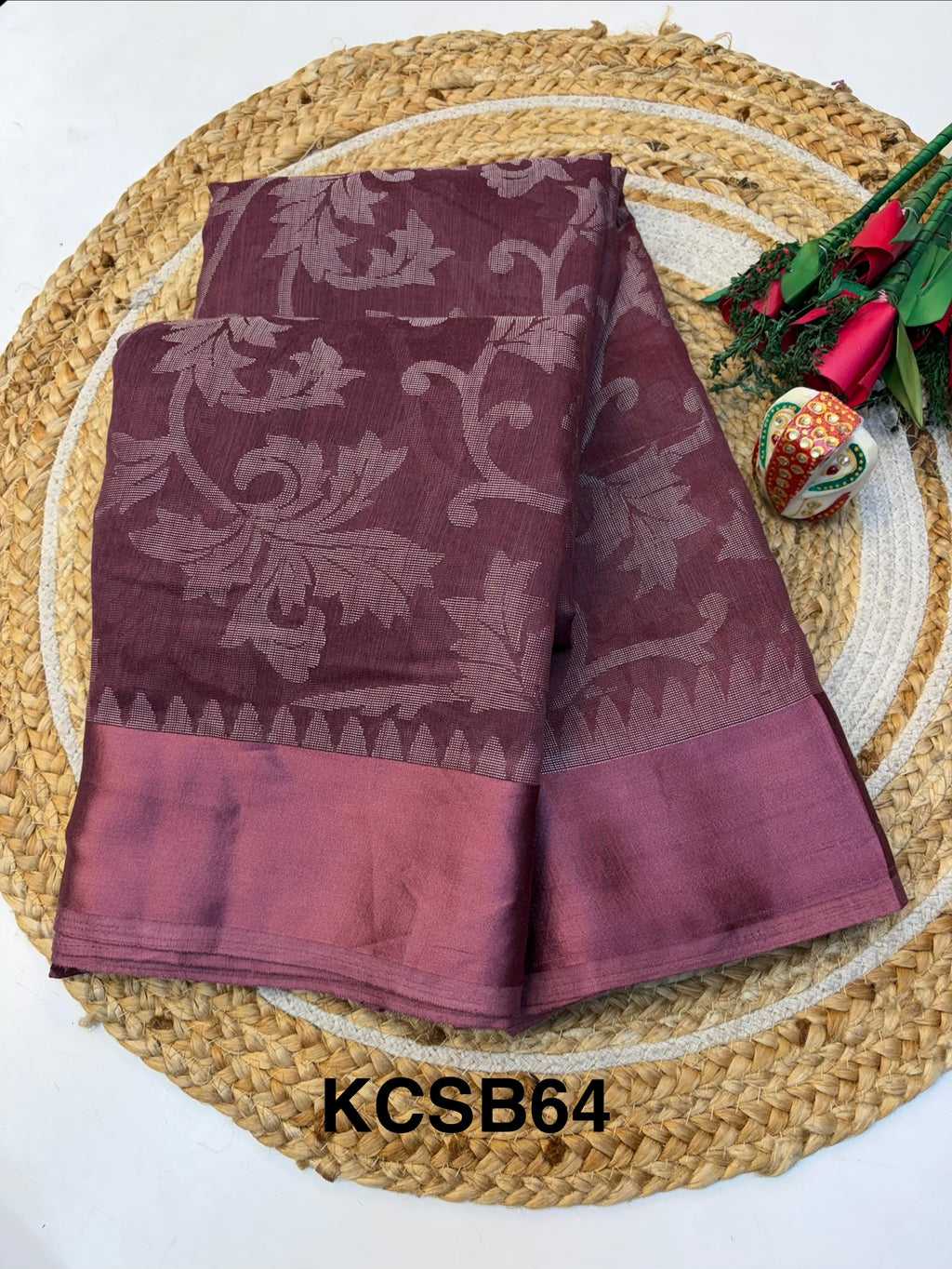 Cotton Braso Saree with Blouse and Elegant look(KCSB64)