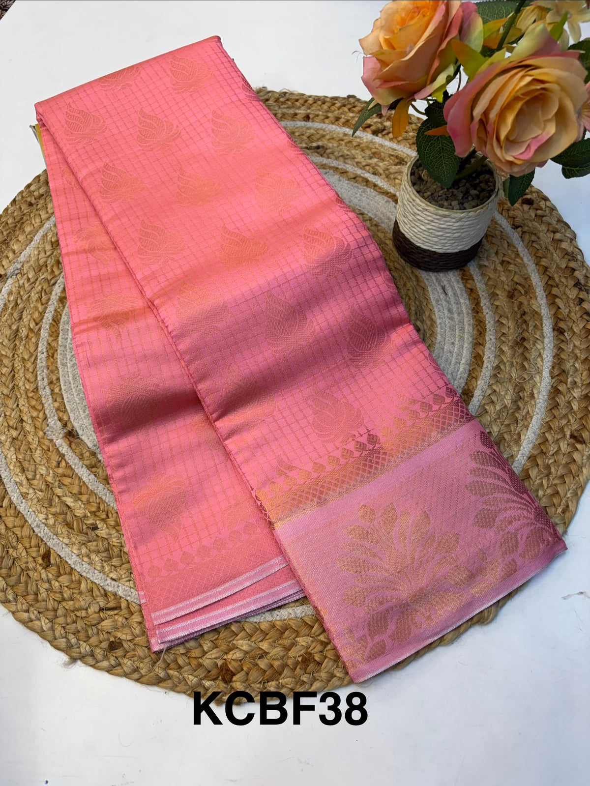 Fancy Tissue Border Silk Saree for Premium Look (KCBF38)
