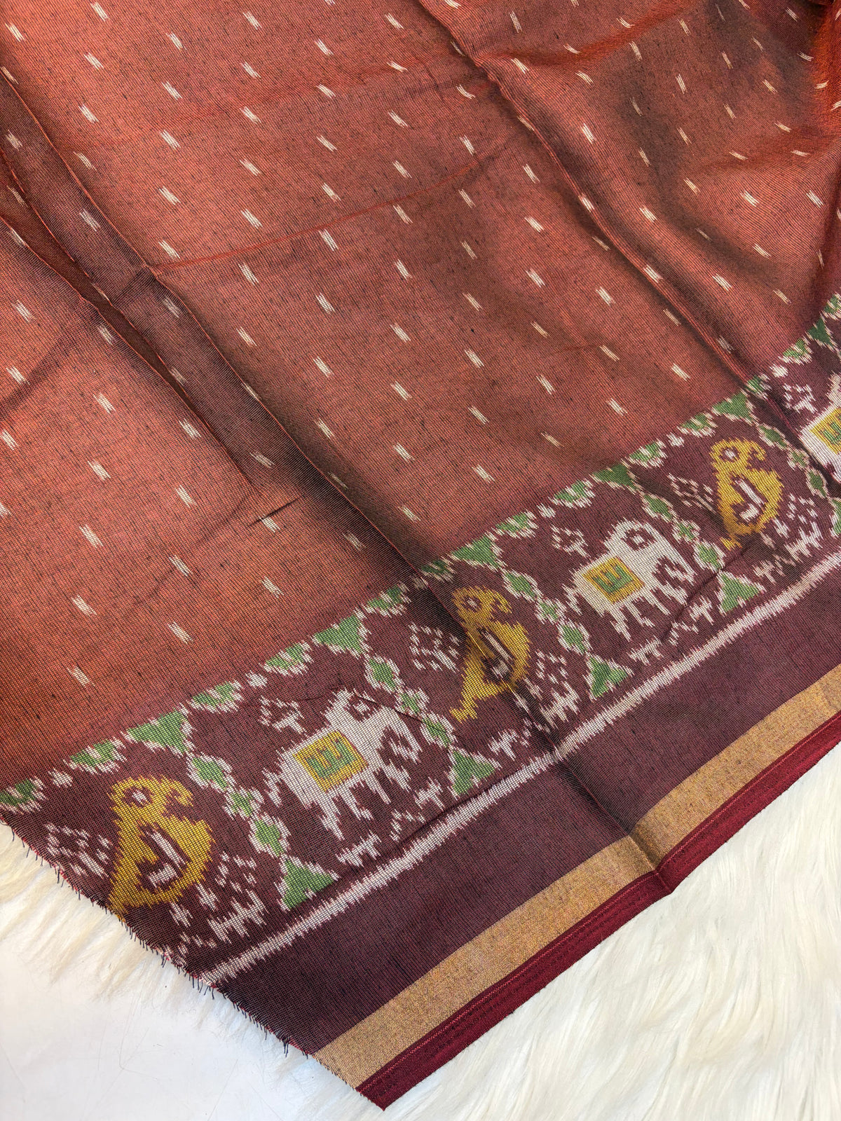 Black berry cotton saree with blouse (KCFB04)