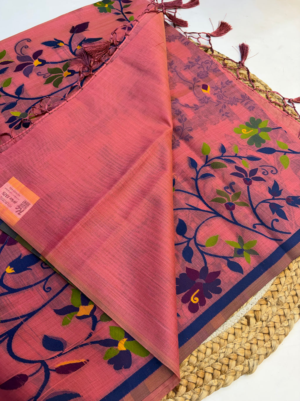 Linen Blended Cotton Saree with Blouse(KCLBC002)