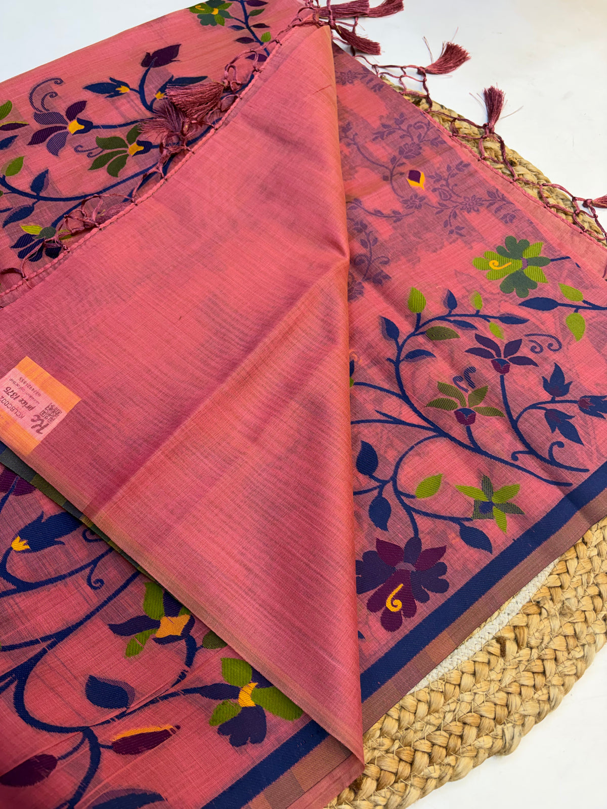 Linen Blended Cotton Saree with Blouse(KCLBC002)