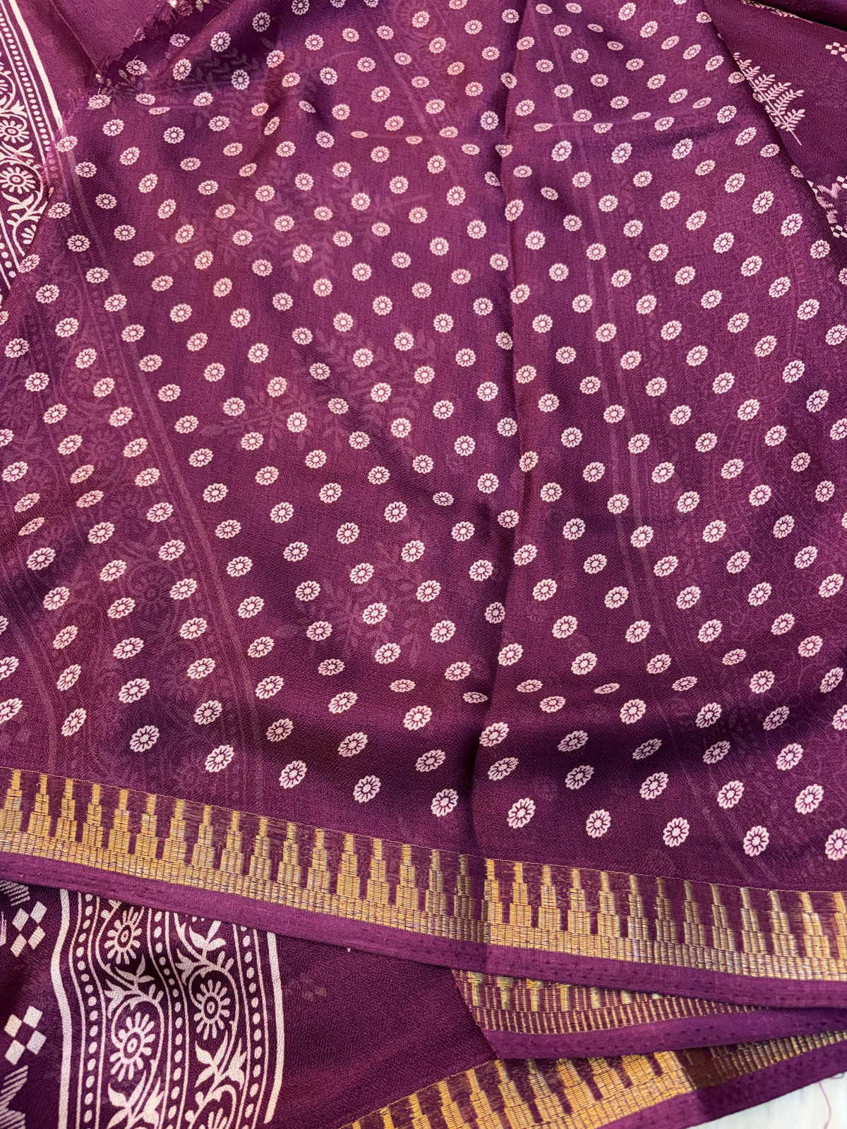Jarjet sarees with Blouse-(KCFS01)