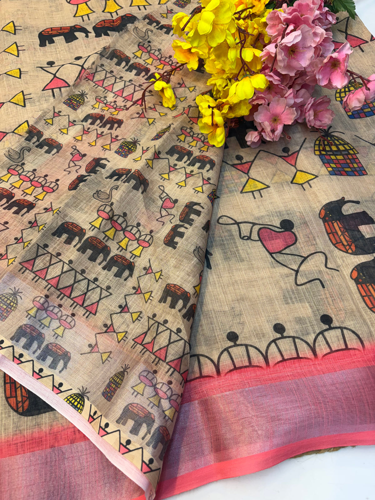 Linen Cotton Saree(KCLNS03)