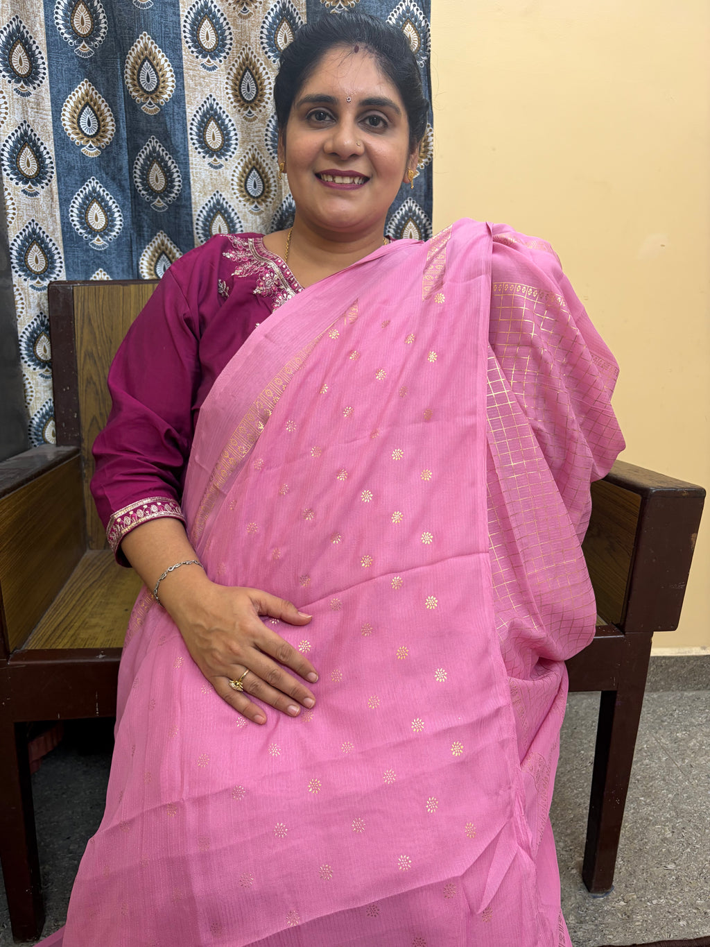 Budget-friendly Foil Print Saree(KCFS01)