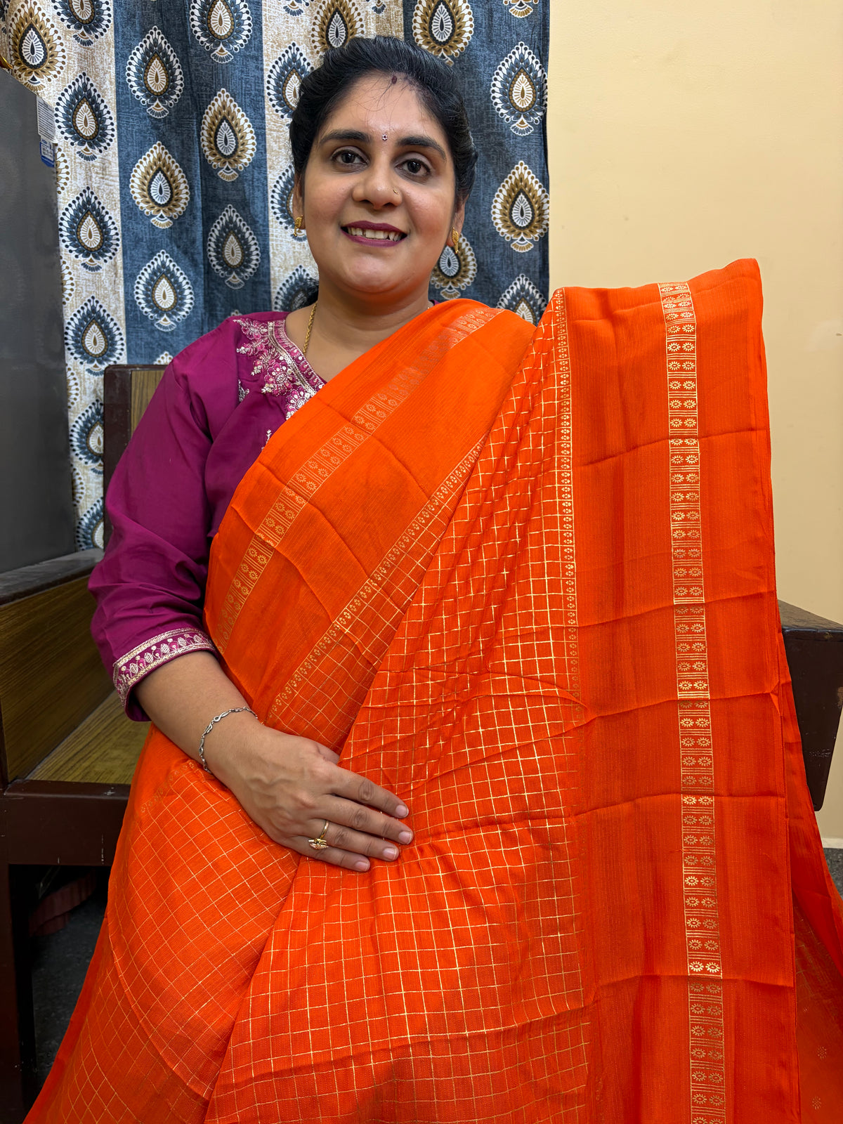 Budget-friendly Foil Print Saree(KCFS04)