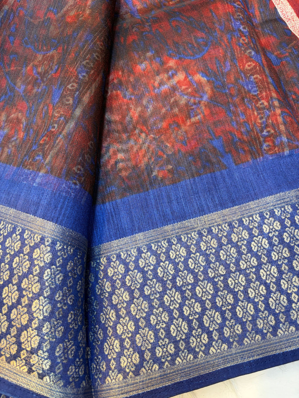 Fancy cotton blend saree with blouse and budget-friendly pricing (KCJC33)