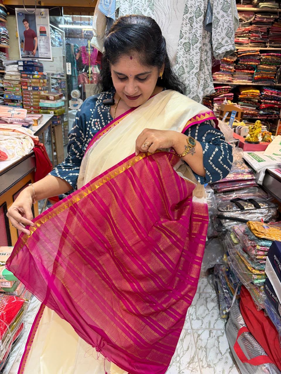 Mysore Silk Saree Elegant look.(KCMS13)