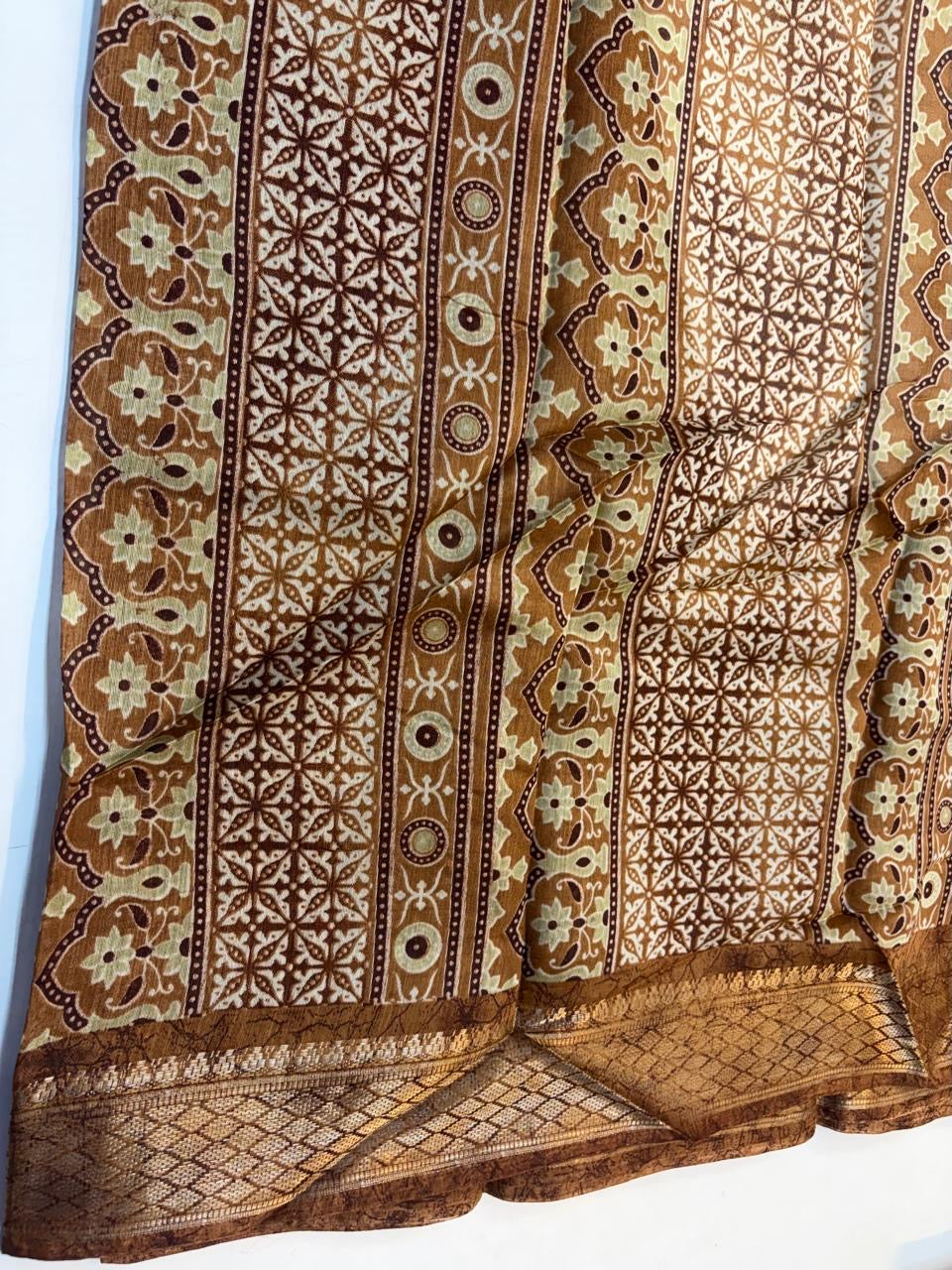 Fancy Cotton Blend Saree With Blouse, Fabulous Look and Budget-friendly pricing.(KCJC41)