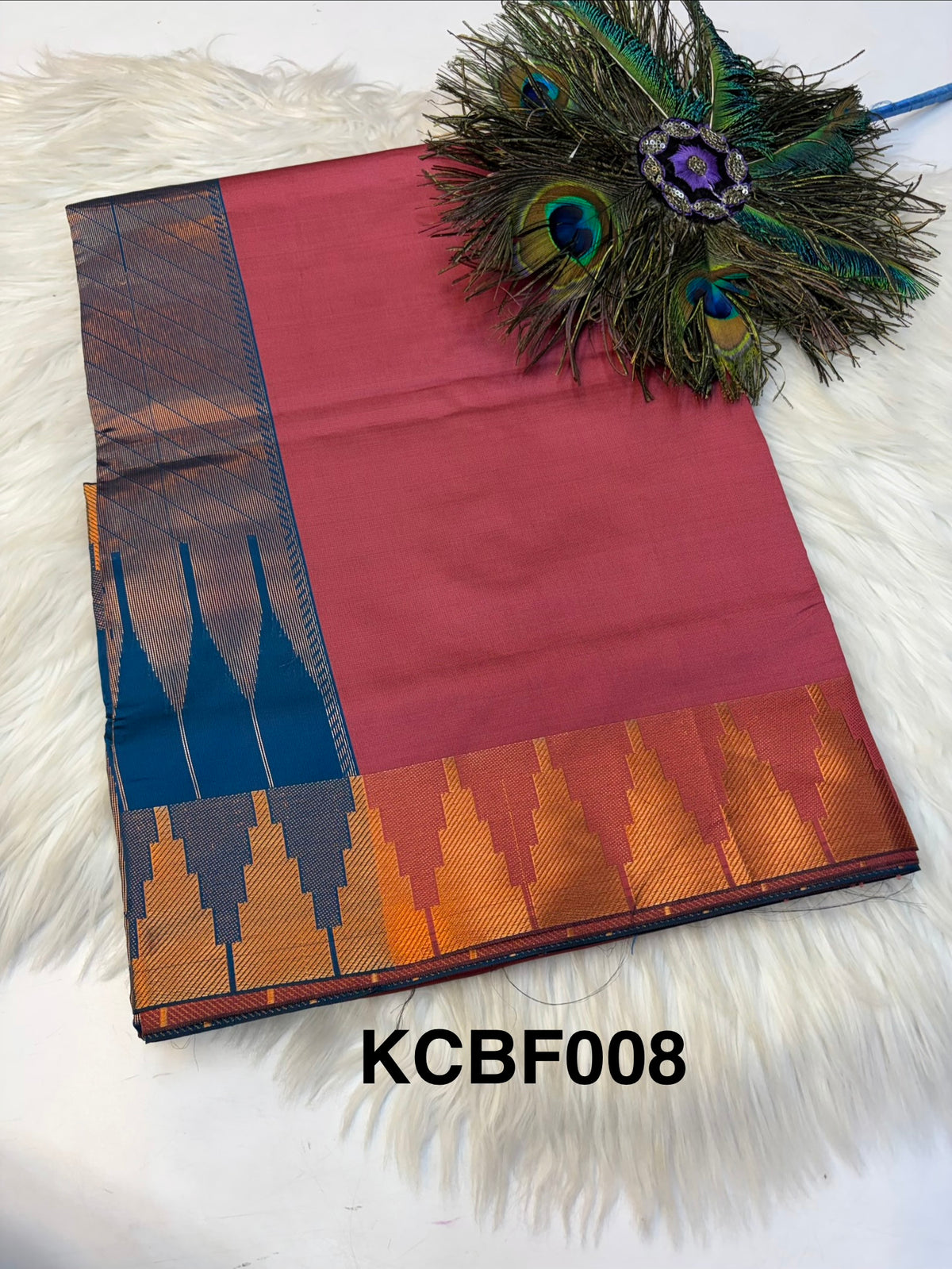Plain Saree Contrast Border -(KCBF008)