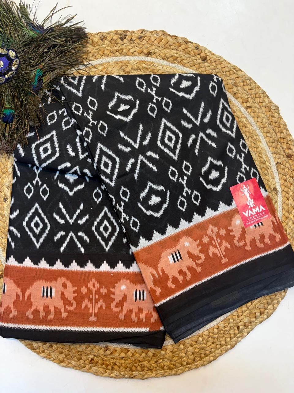 Bagru Cotton Saree with 1M Separate Blouse.(KCBCS009)