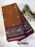 Black berry cotton saree with blouse (KCFB02)