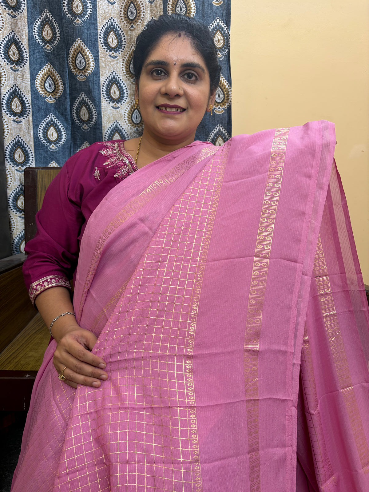 Budget-friendly Foil Print Saree(KCFS01)