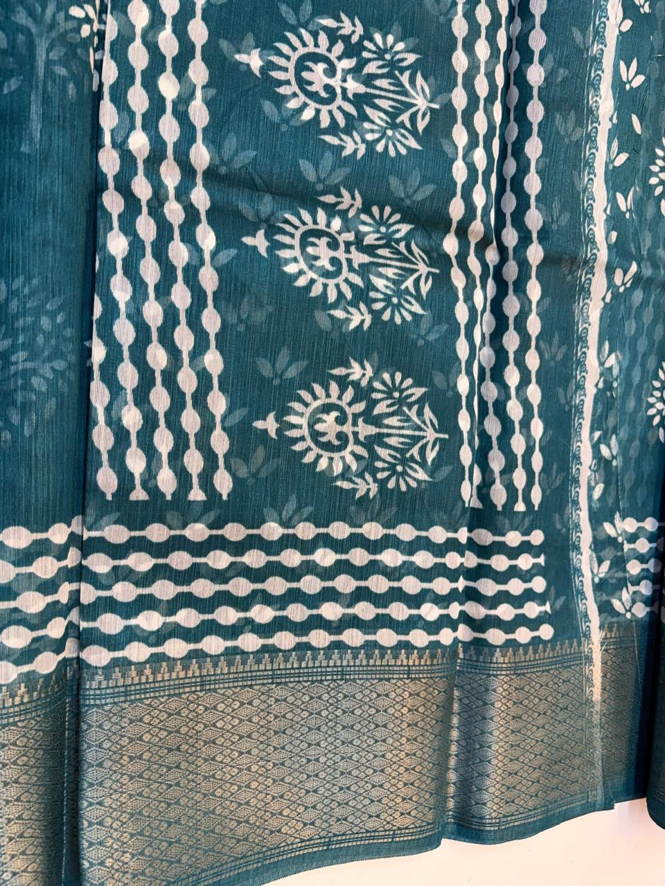 Fancy Cotton Blend Saree With Blouse, Fabulous Look and Budget-friendly pricing.(KCJC17)