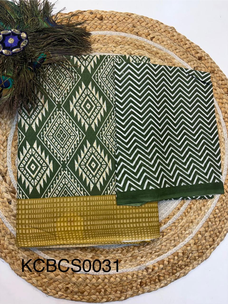 Bagru Cotton Saree with 1M Separate Blouse.(KCBCS0031)
