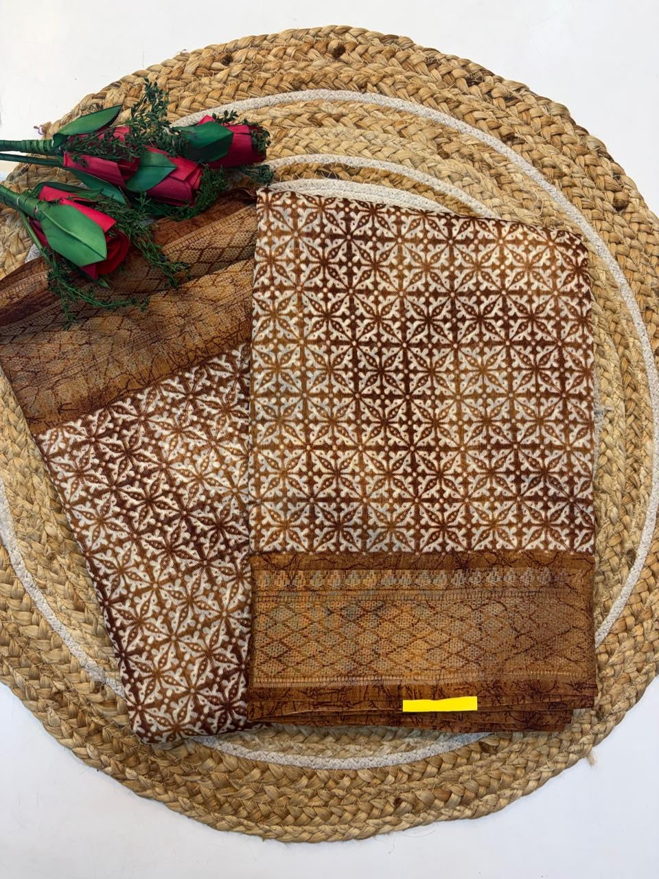 Fancy Cotton Blend Saree With Blouse, Fabulous Look and Budget-friendly pricing.(KCJC41)