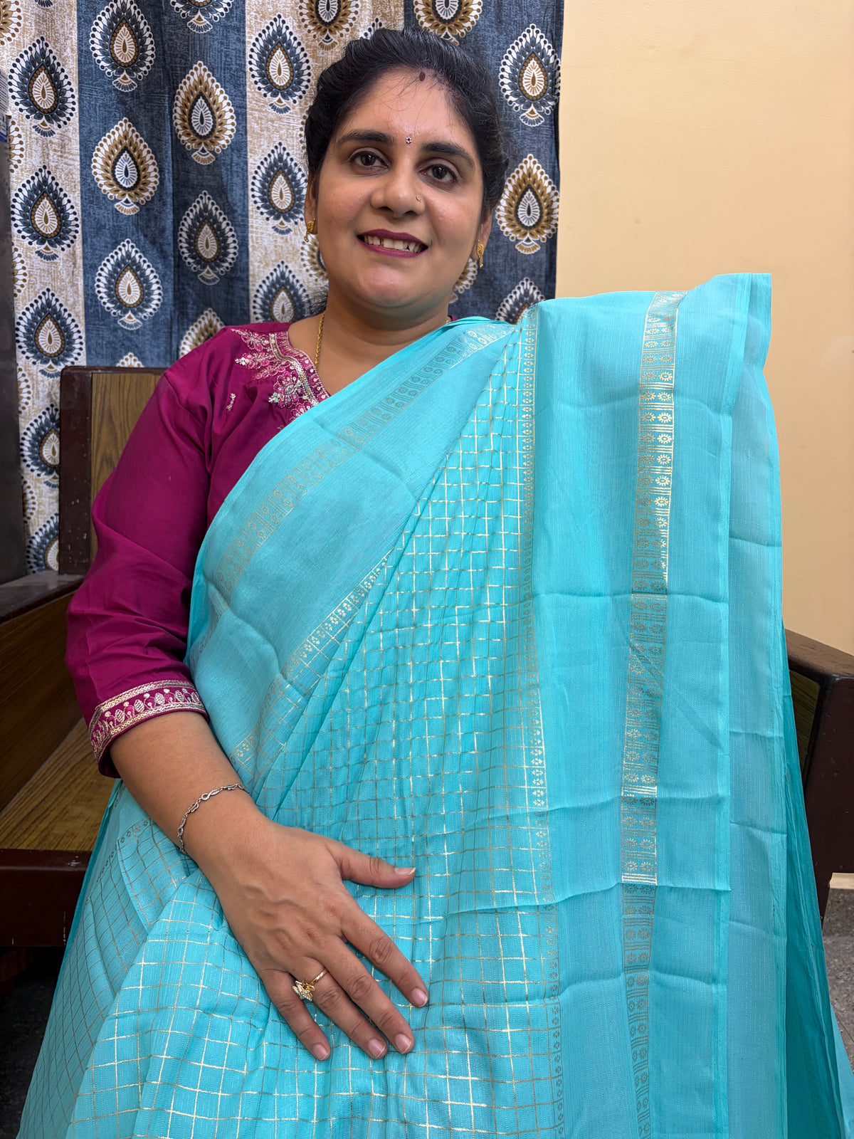 Budget-friendly Foil Print Saree(KCFS02)