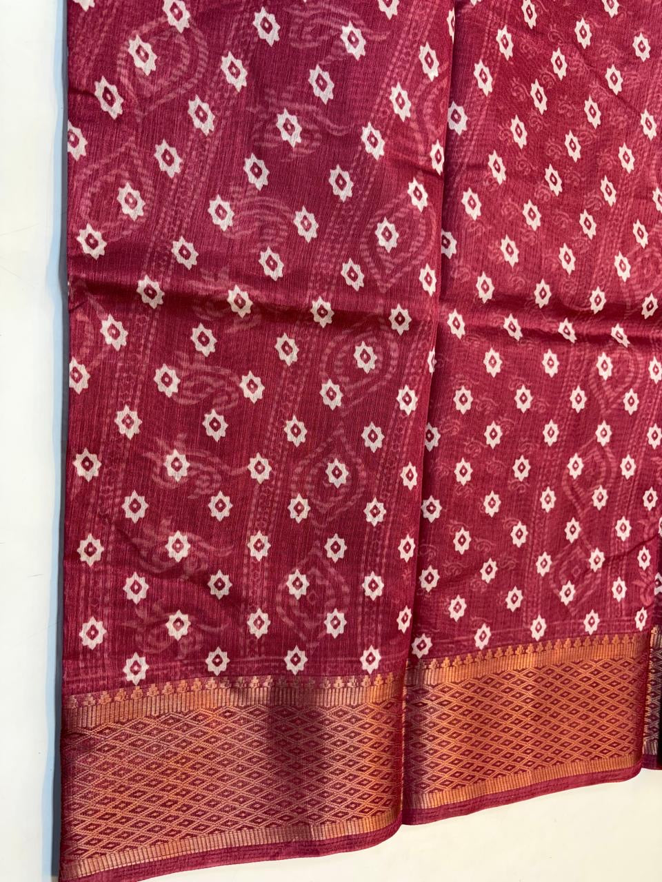 Fancy Cotton Blend Saree With Blouse, Fabulous Look and Budget-friendly pricing.(KCJC22)