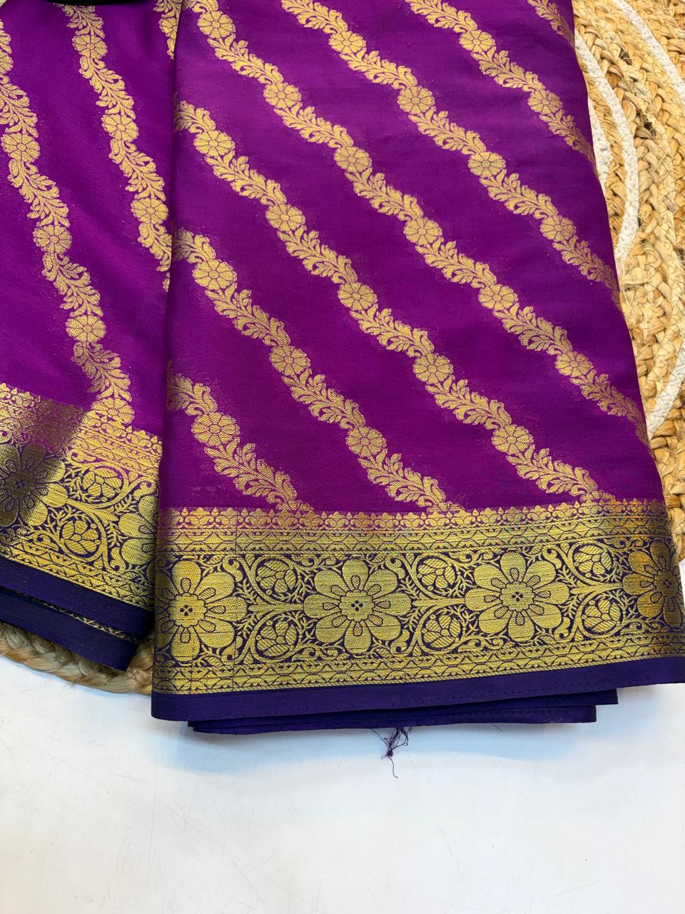 Mysore Silk Saree Elegant look.(KCMS09)
