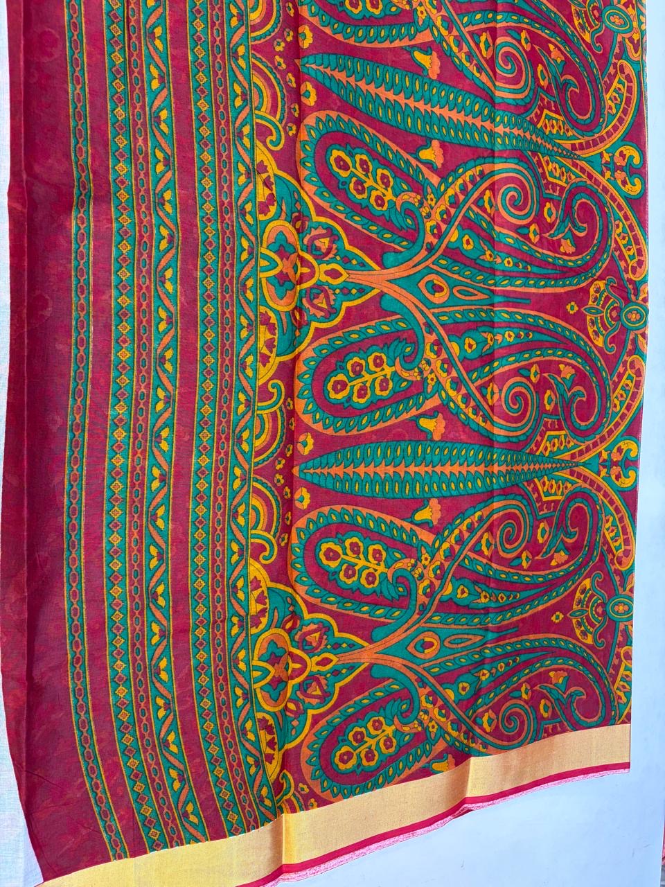 Karishma Cotton Saree with Blouse and Gorgeous look.(KCKC20)