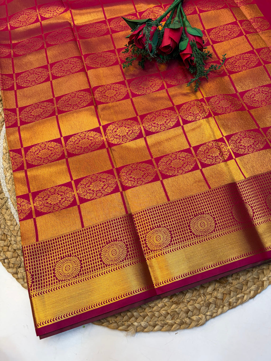 Silk Saree Pattu  Mehendi Green With Purple Border -(KCSSP002)