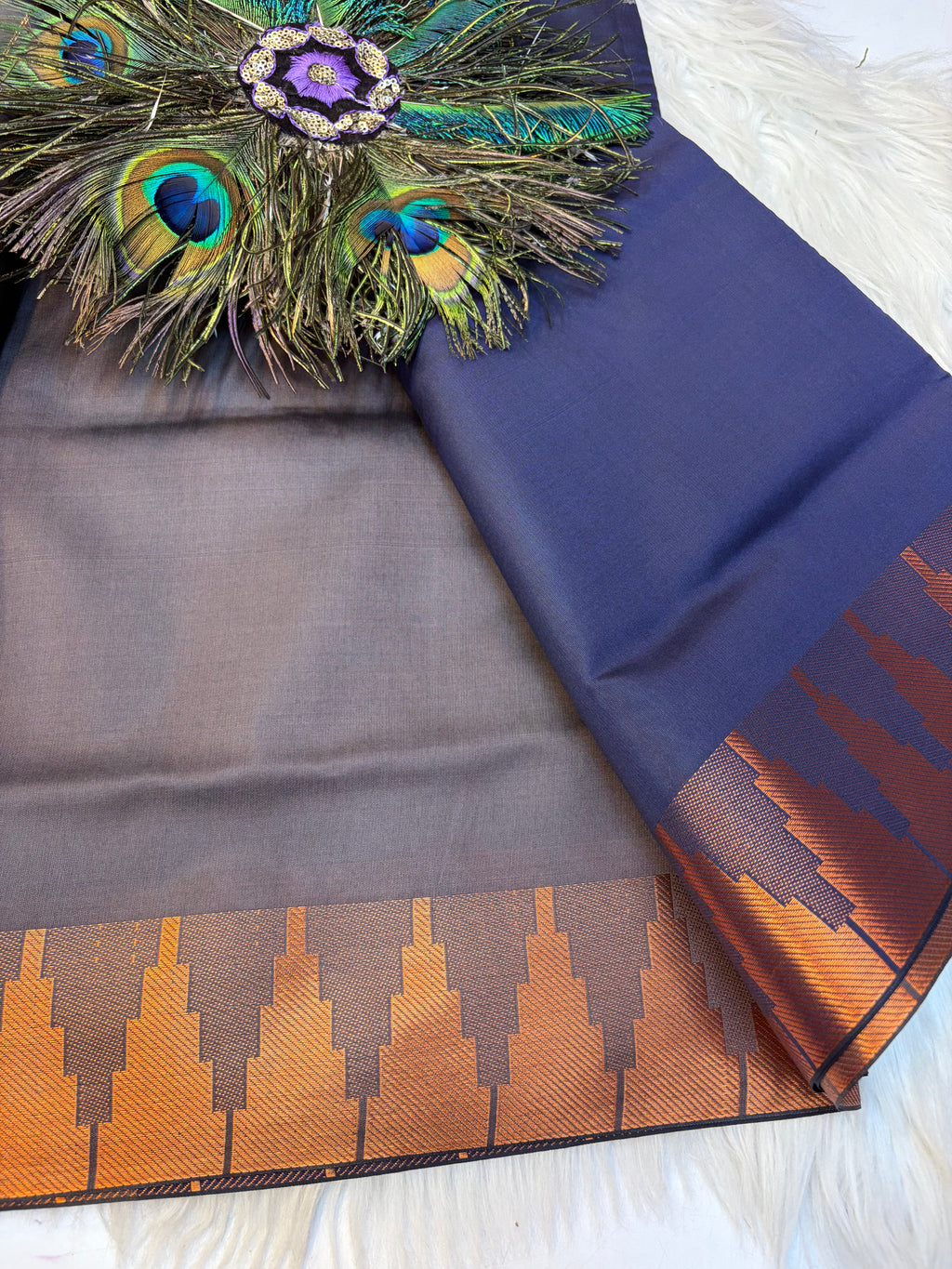 Plain Saree Contrast Border -(KCBF006)