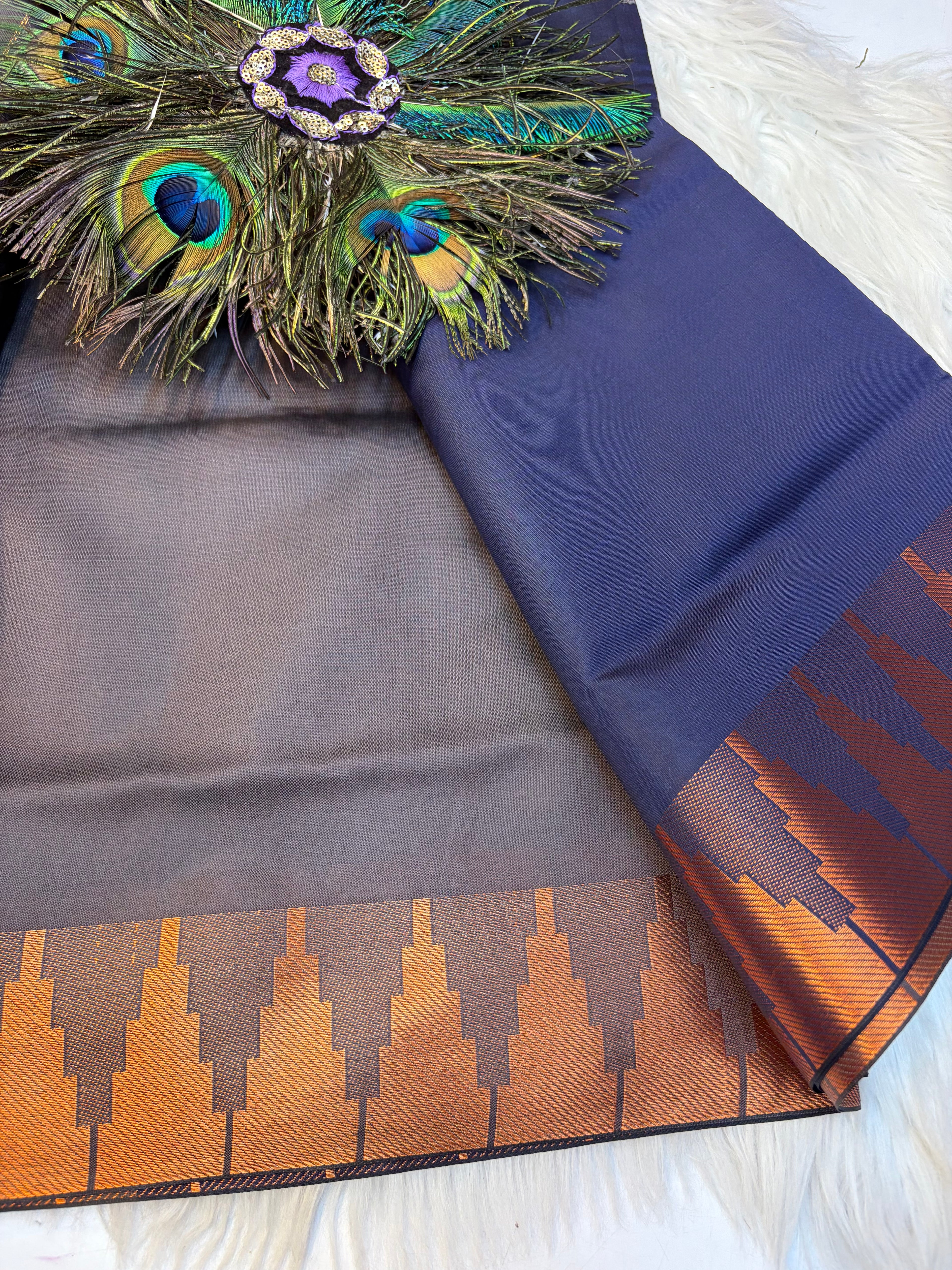 Plain Saree Contrast Border -(KCBF006)