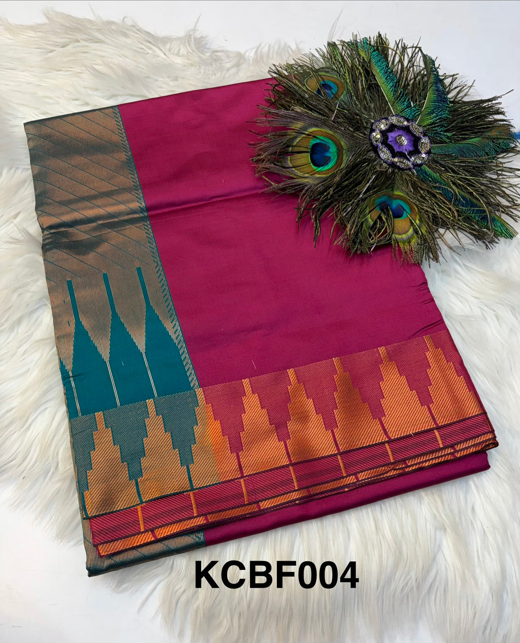 Plain Saree Contrast Border -(KCBF004)