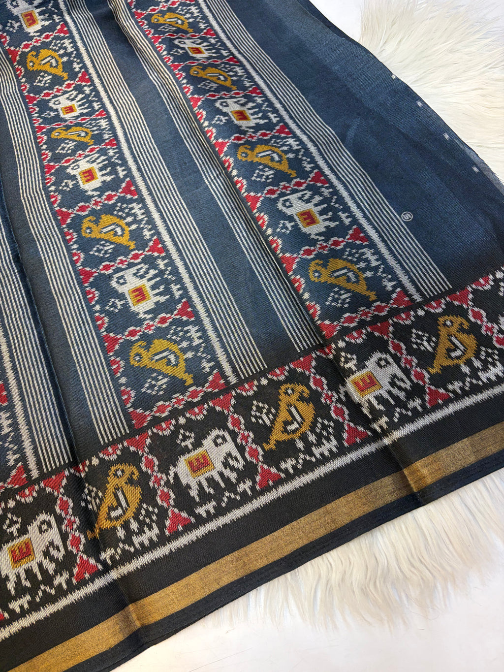 Black berry cotton saree with blouse (KCFB06)