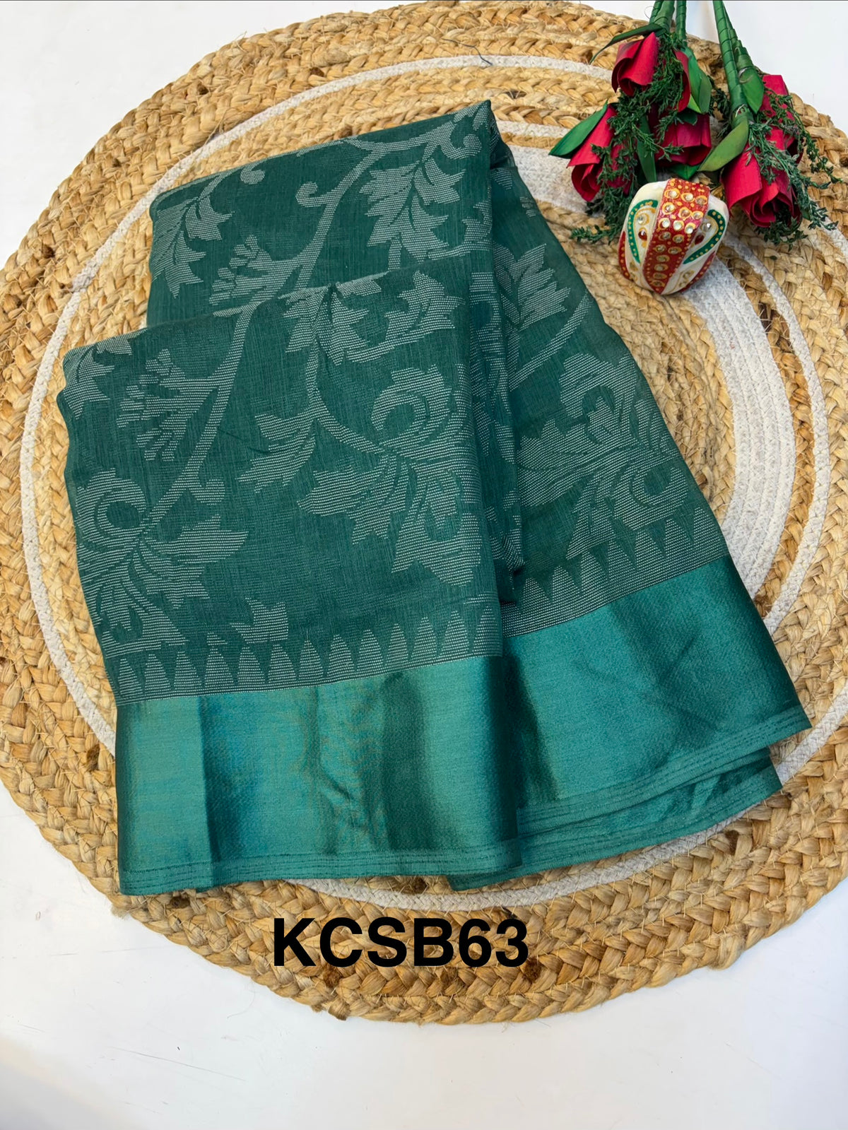 Cotton Braso Saree with Blouse and Elegant look(KCSB63)