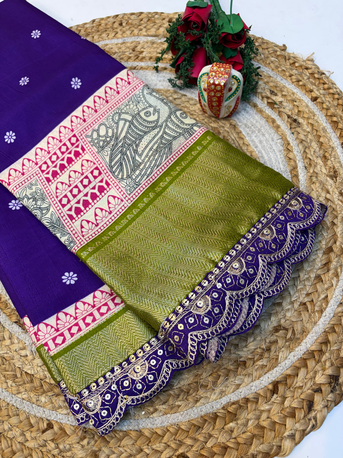 Fancy Dola Silk Saree with Blouse and Fabulous Look.(KCST29)