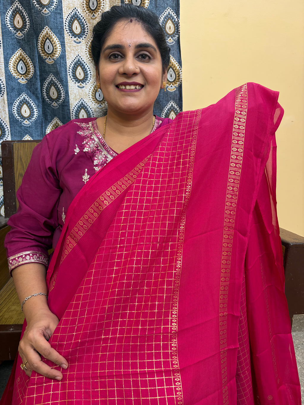 Budget-friendly Foil Print Saree(KCFS05)