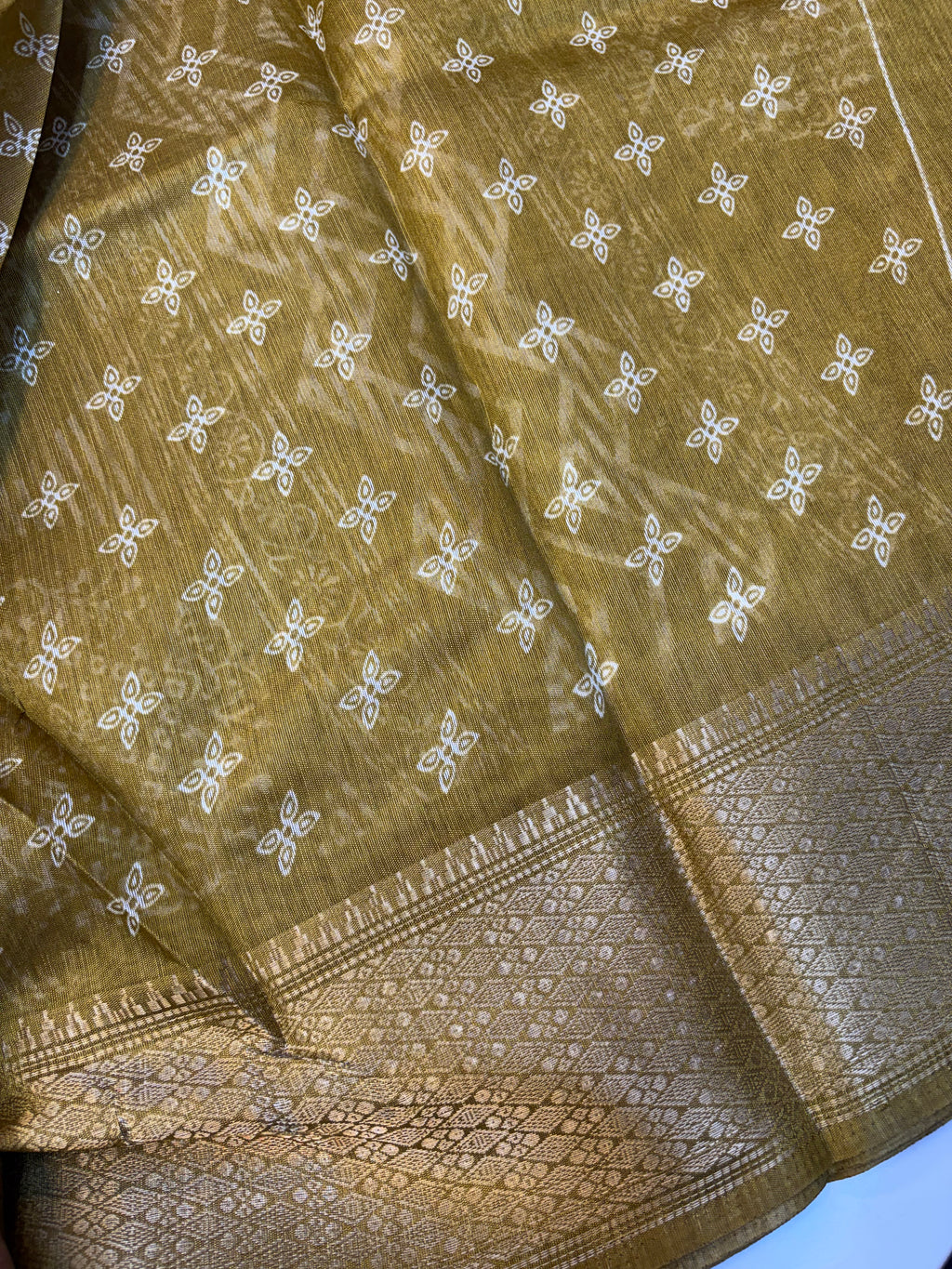 Fancy cotton blend saree with blouse and budget-friendly pricing (KCJC34)