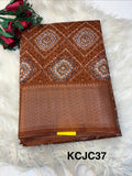 Fancy cotton blend saree with blouse and budget-friendly pricing (KCJC37)