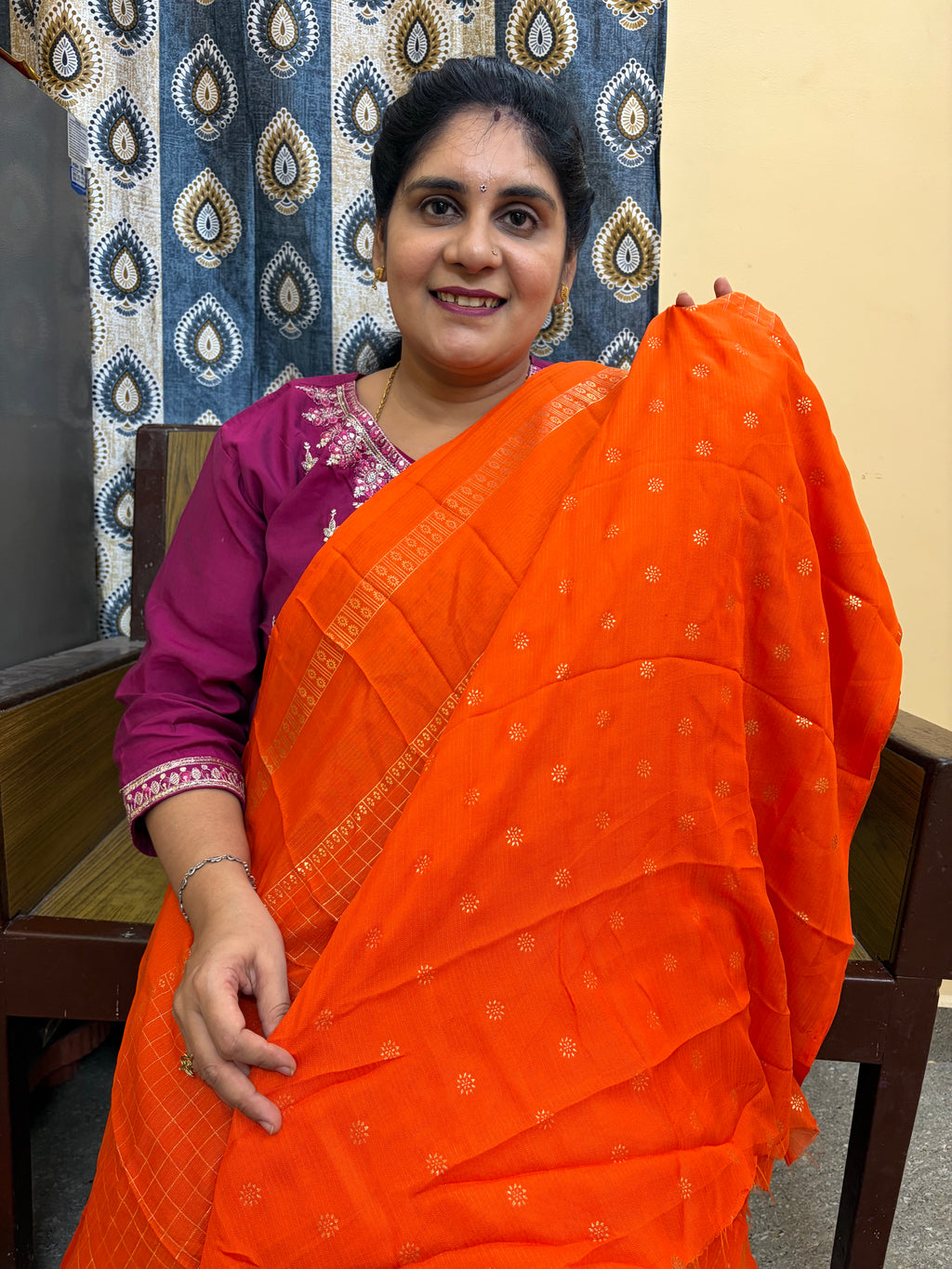 Budget-friendly Foil Print Saree(KCFS04)
