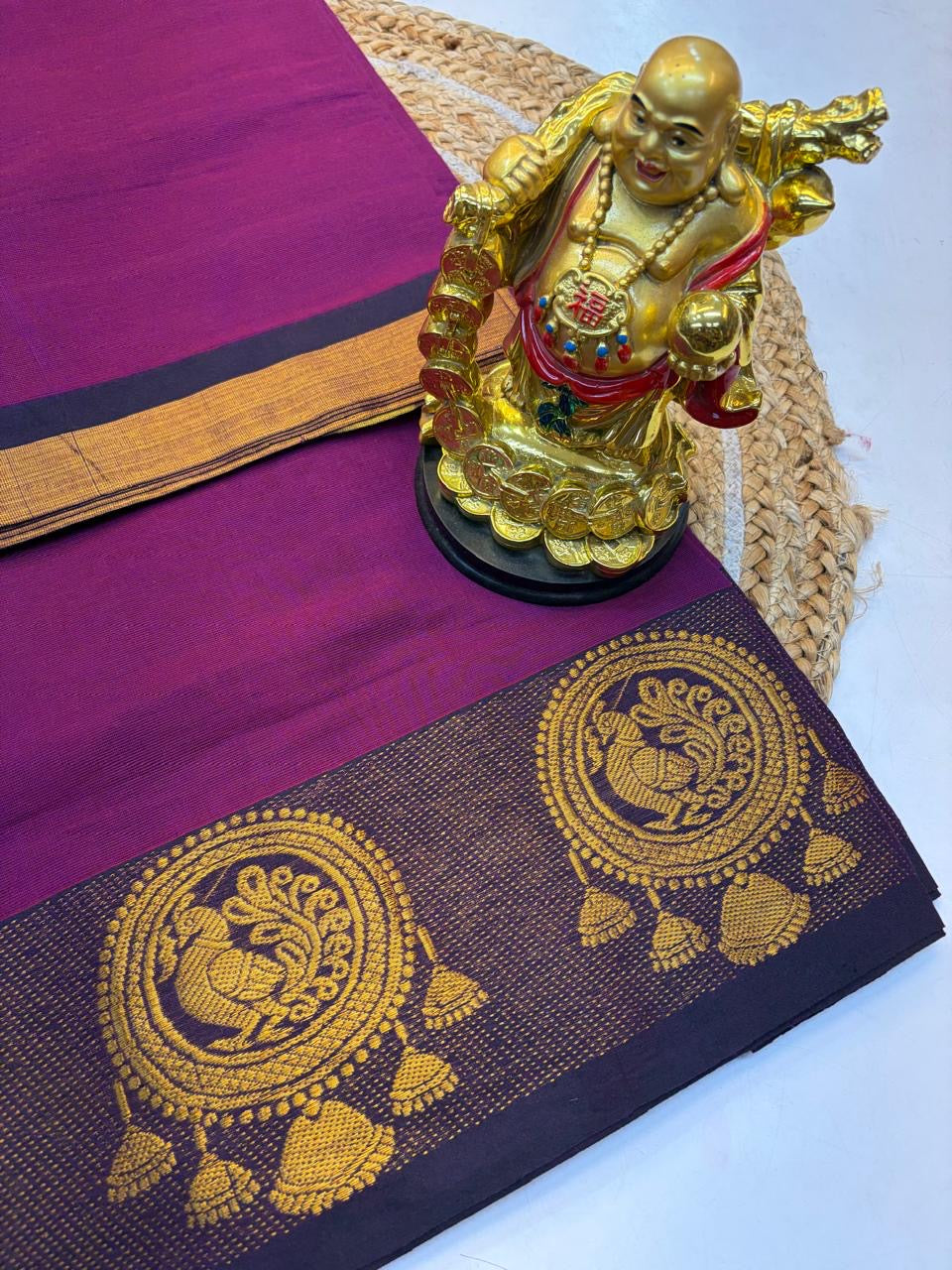 Kanchi Cotton Saree No Blouse.(KCKCS0025)