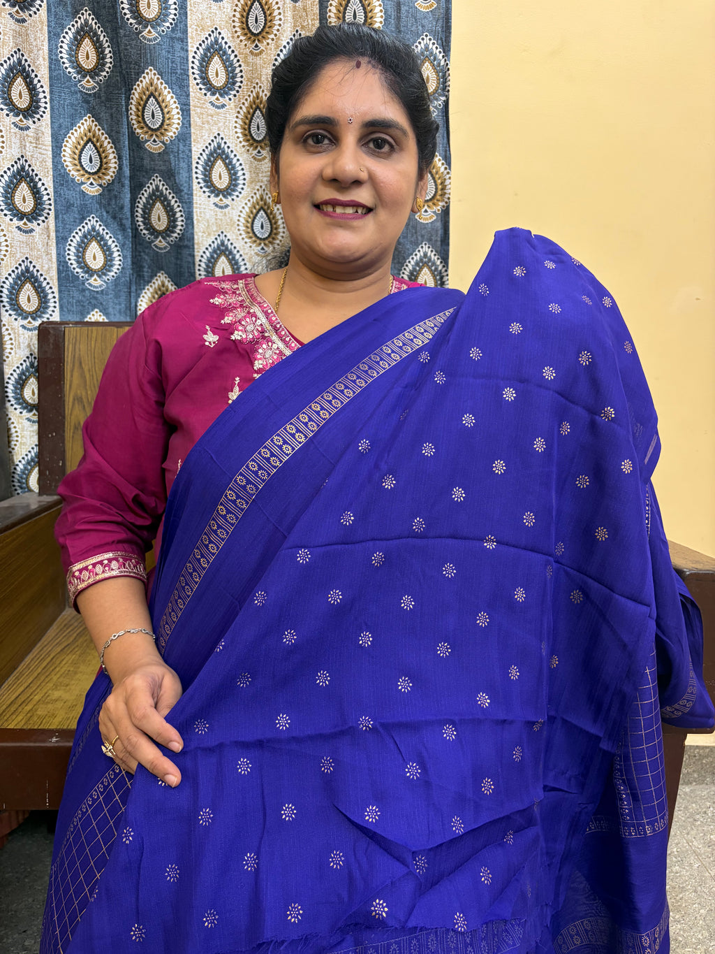 Budget-friendly Foil Print Saree(KCFS03)