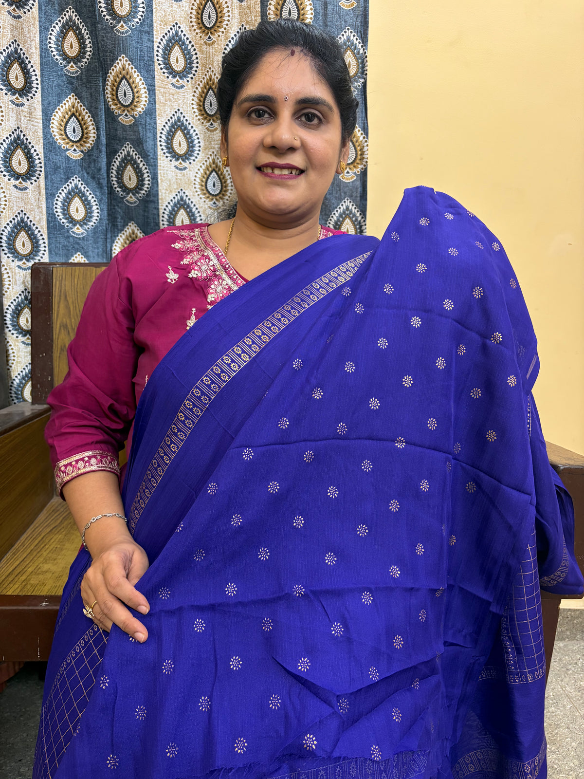 Budget-friendly Foil Print Saree(KCFS03)