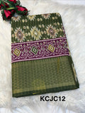 Fancy cotton blend saree with blouse and budget-friendly pricing (KCJC12)