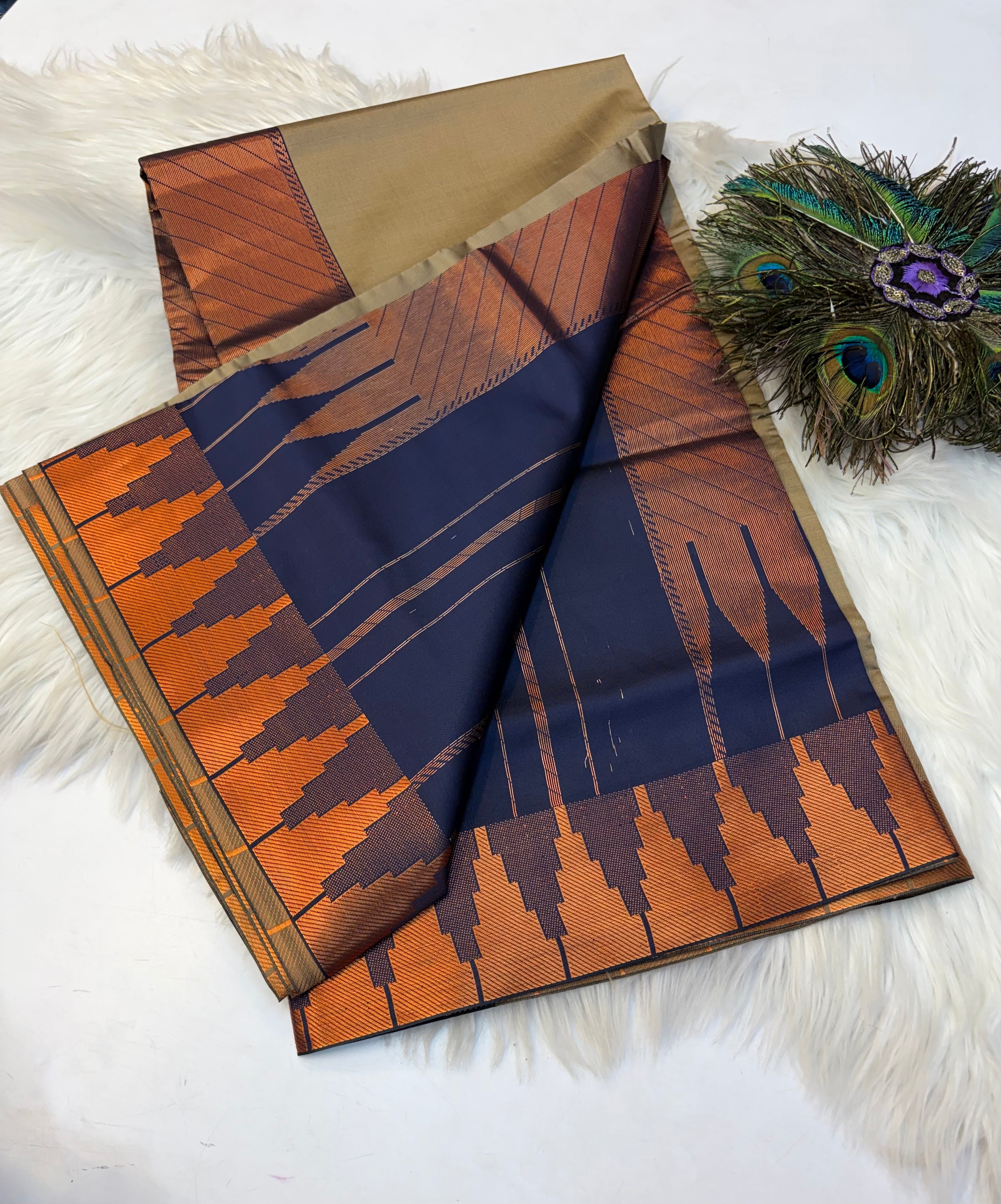 Plain Saree Contrast Border -(KCBF005)