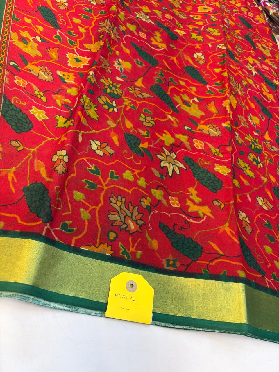 Karishma Cotton Saree with Blouse and Gorgeous look.(KCKC14)