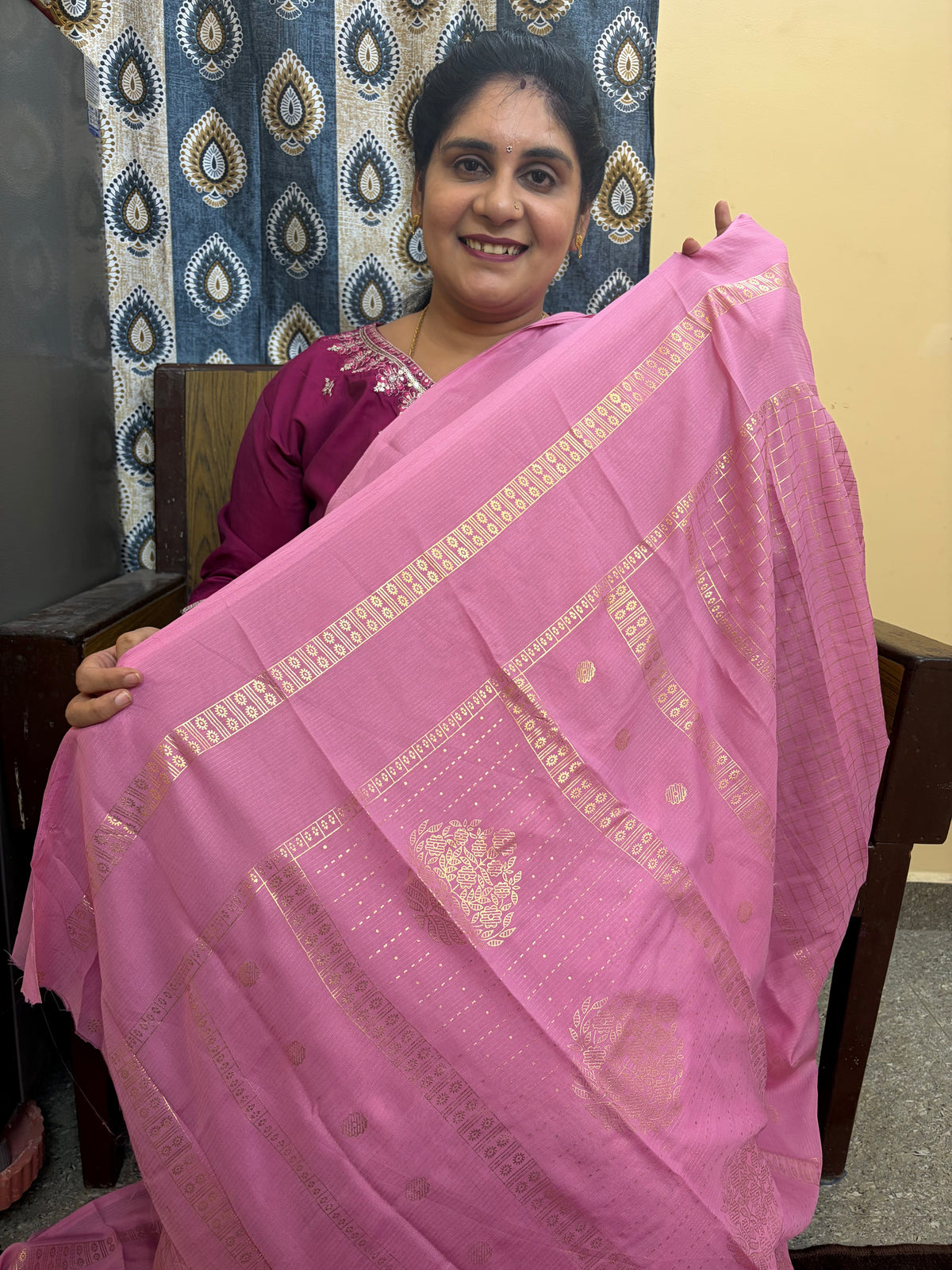Budget-friendly Foil Print Saree(KCFS01)