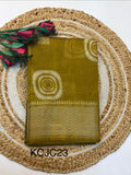 Fancy Cotton Blend Saree With Blouse, Fabulous Look and Budget-friendly pricing.(KCJC23)