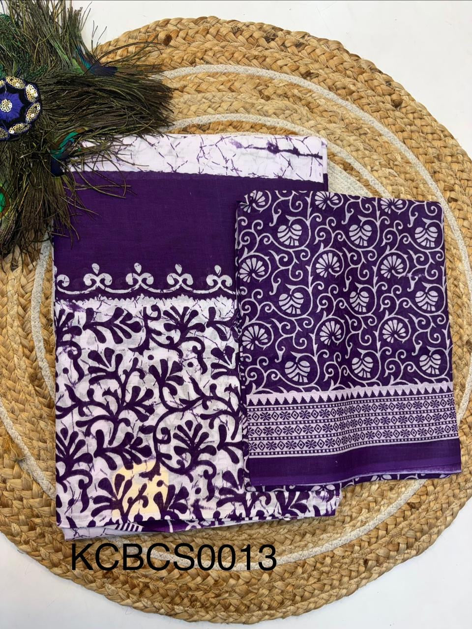 Bagru Cotton Saree with 1M Separate Blouse.(KCBCS0013)