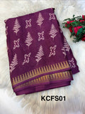 Jarjet sarees with Blouse-(KCFS01)